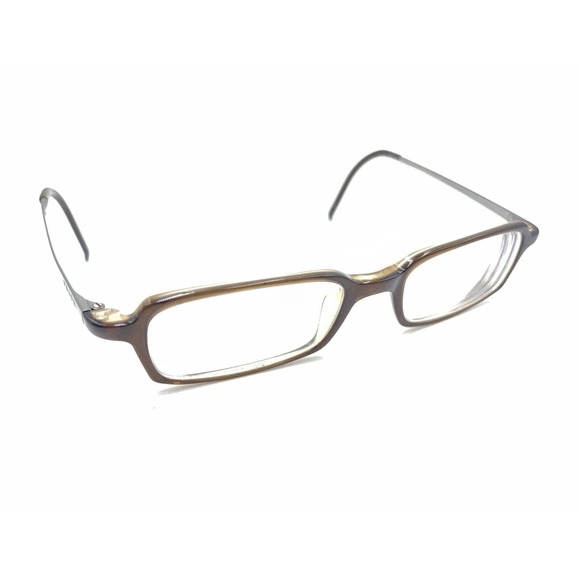 Prada VPR13E 8AR-1O1 Brown Rectangle Eyeglasses Frames 47-17 140 Italy Men Women - Picture 1 of 12
